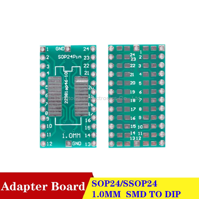 

5PCS SOP24/SSOP24 Adapter Board Patch To Direct DIP 1.0mm Spacing IC Test Board SMD TO DIP