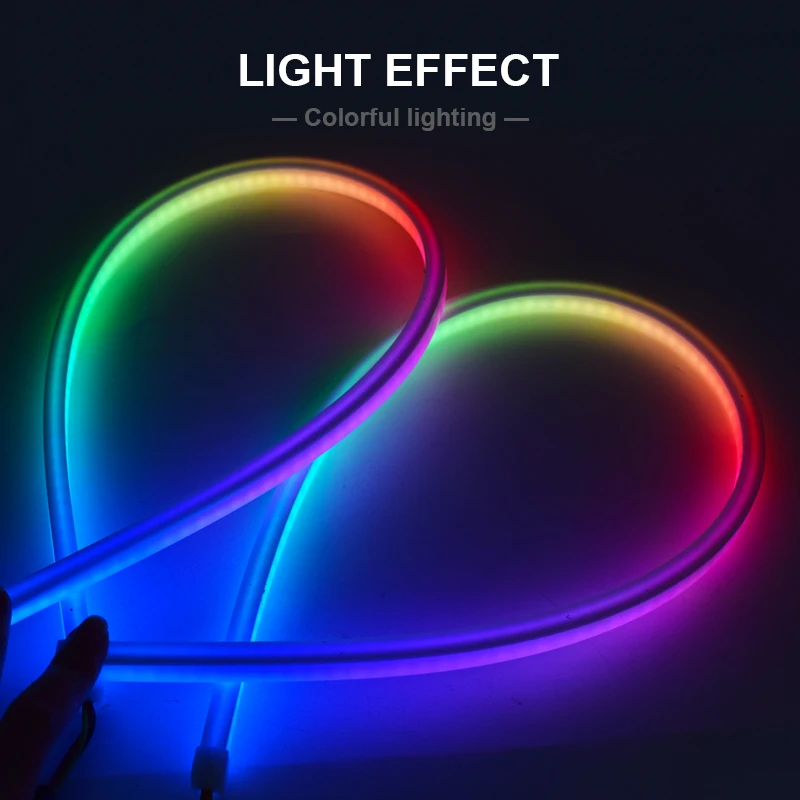 รูปสินค้า ไฟหน้า LED ยืดหยุ่น ควบคุมผ่านแอป/รีโมท 60 ซม. สำหรับรถยนต์