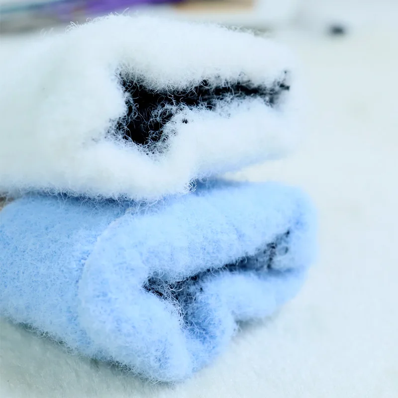 Winter Warm Woolen Gloves for 4-10 Years Old Cute Cartoon Cat Fingers Children's Color Block Gloves children gloves