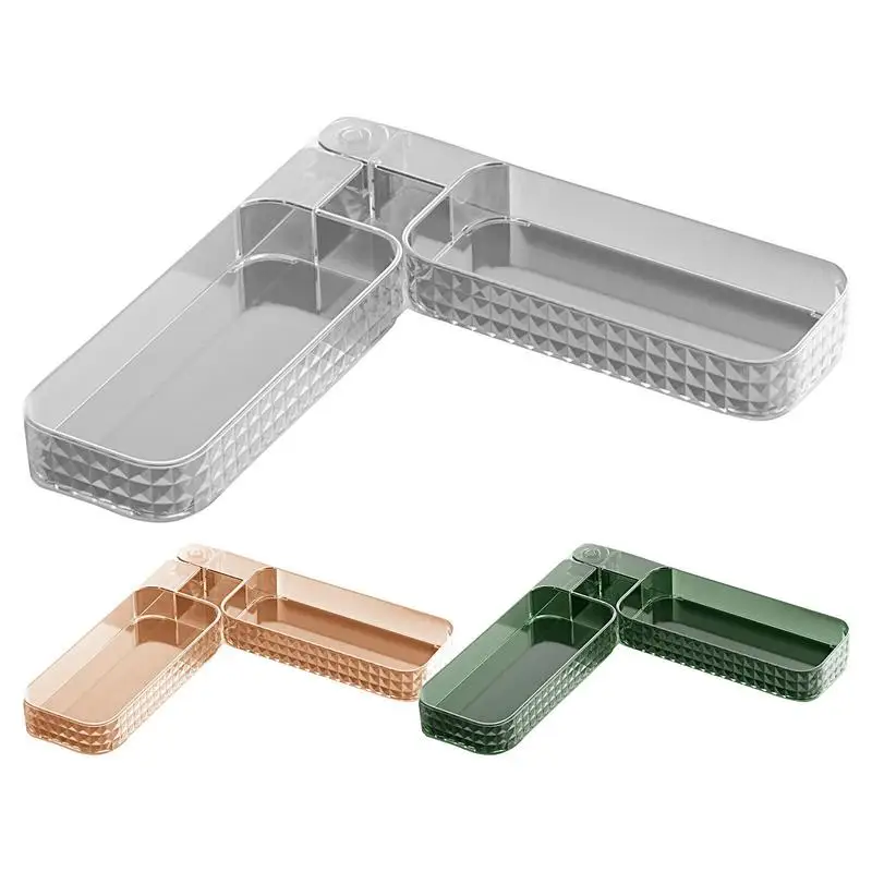 

1piece Bathroom Shampoo Holder Durable PET Corner Punch Free Washroom Rack Foldable Adhesive Shower Storage Corner Shelves