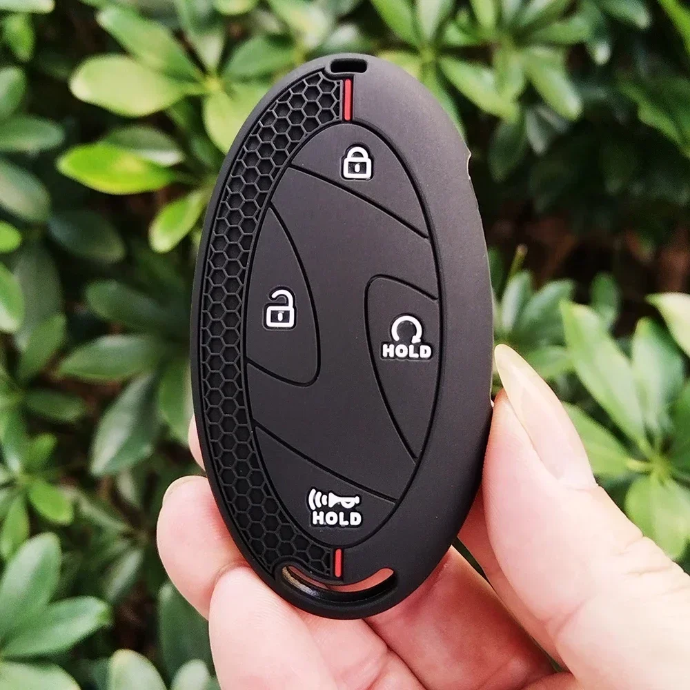 Silicone Key Case Key Fob Cover for Hyundai 24 Kona N-Line, 2024 Elantra SEL 5/7 Button 2023 IONIQ Interior Accessories