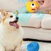 1 piece cute big eyed design, pet rubber grinding teeth cleaning ball, squeaking dog toy ball, interactive training pet supplies 2