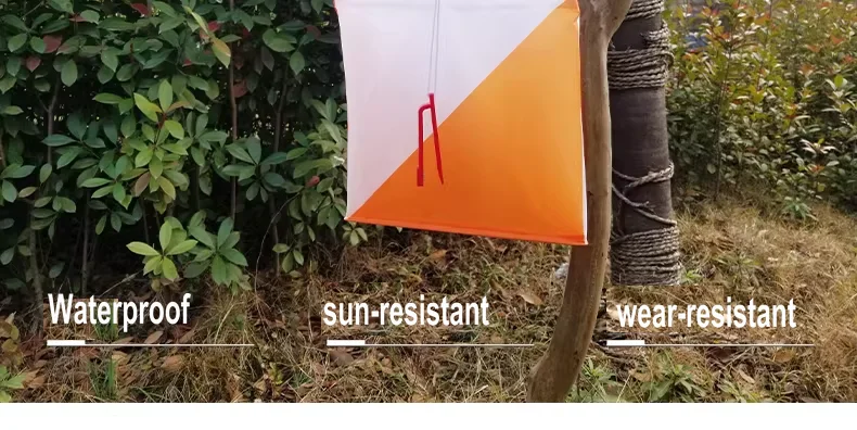 30 cm/20 cm/15 cm/5 cm Orientierungslauf-Kontrollmarkierungsfahne, tragbar, mit Locher, geeignet für den Unterricht im Freien und für Sportarten im Freien – Detail 3