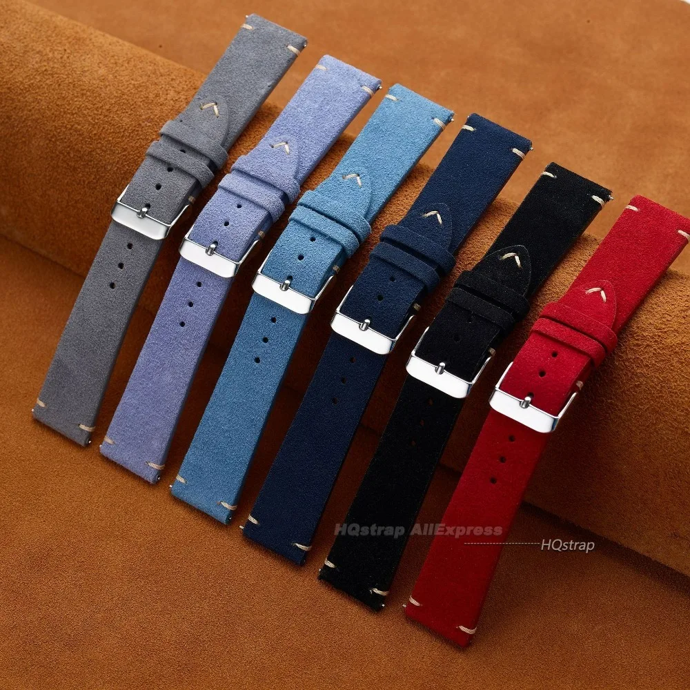 Luxurious Hand-Sewn Suede Strap