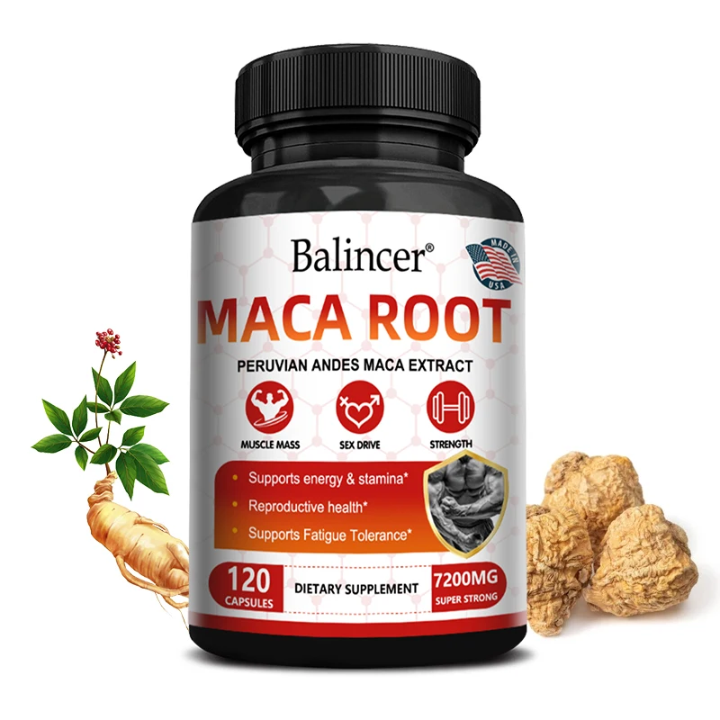 

Balincer Organic Peruvian Maca Root Extract High Potency 7200 Mg Helps Improve Endurance, Energy, Muscle Gains and Exercise