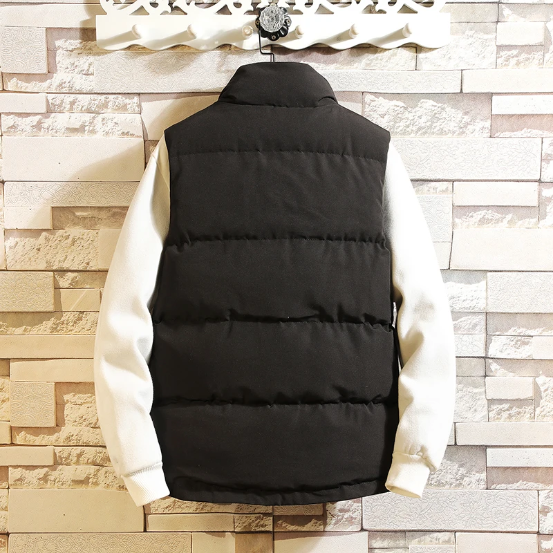 2024 Autumn Winter Sleeveless Jacket Down Black Vest Men