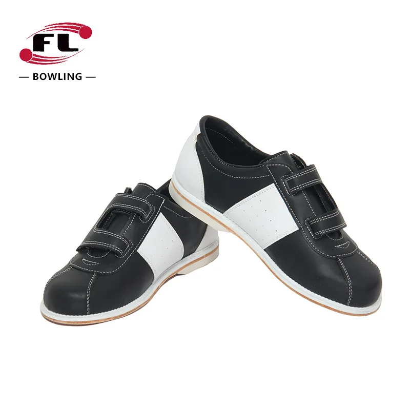 Non-slip Indoor Professional Bowling Shoes Classic Men and Women Leather Sports Shoes Comfortable Bowling Footwear Plus Size