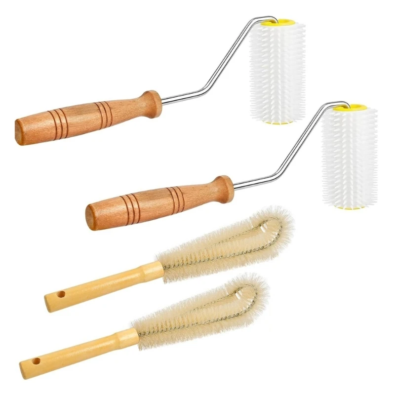 

Honeys Extracting Uncapping Needle Roller Type Extractor with Wooden Handle