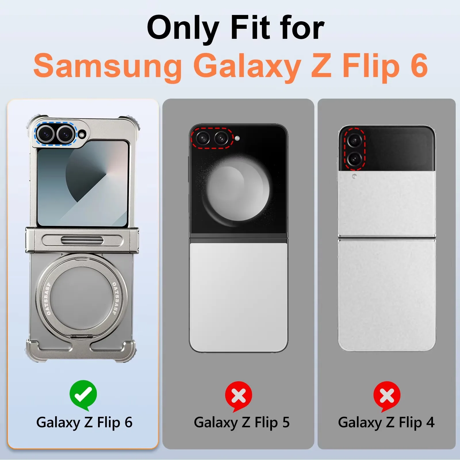 Eary for Samsung Galaxy Z Flip 7 6 Case with MagSafe 360°Rotatable Magnetic Kickstand Ultra-Thin Shockproof Protective 7 6 Cover