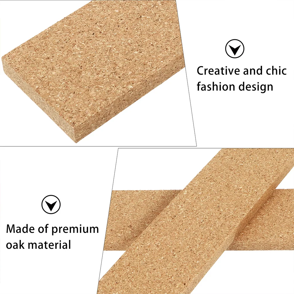 4Pcs Cork Memo Strips Bulletin Board Cork Strips Message Bulletin Wall Adhesive Office Wall Corkboards