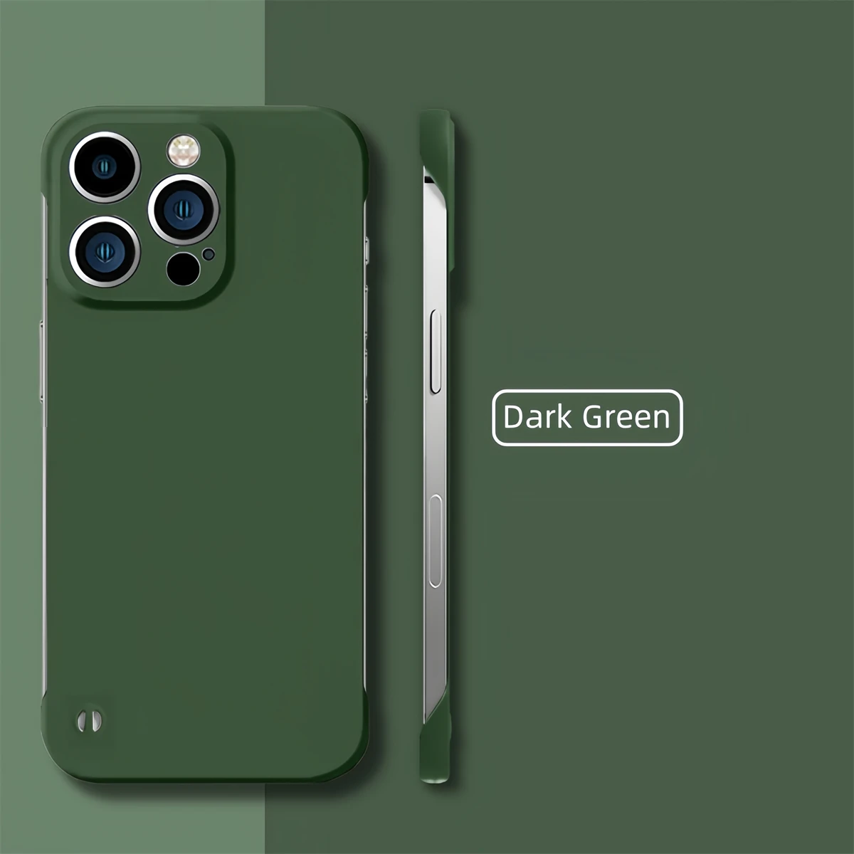 Ultra Thin Minimalist Borderless Phone Case - Frameless Skin-Friendly Hard Matte Cover