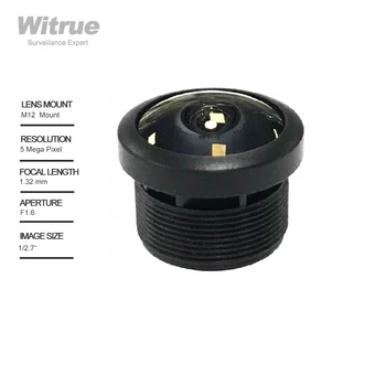 자동차 카메라, 낚시 카메라용 방수 렌즈, IP68, M12 마운트, HD 5MP, 1.32mm 어안 조리개, F1.6, 1/2 인치, 650nm IR 필터