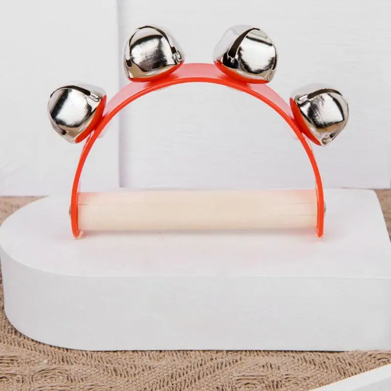 Baby Hand Jingle Bells Hand Sleigh Bells Handheld Musical Instrument Bell Toys Gifts For School Home Daycare Centre early education toys educational toys music toys musical instrument hand held bell musical bells