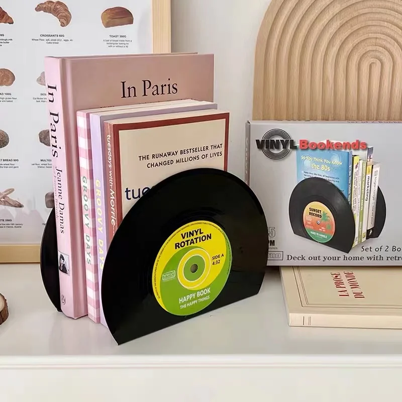 

Винтажные книжные полки для CD-дисков, подставка для книг, креативная подставка для записей, держатель, настольный органайзер, офисная перегородка, аксессуары для книжного шкафа