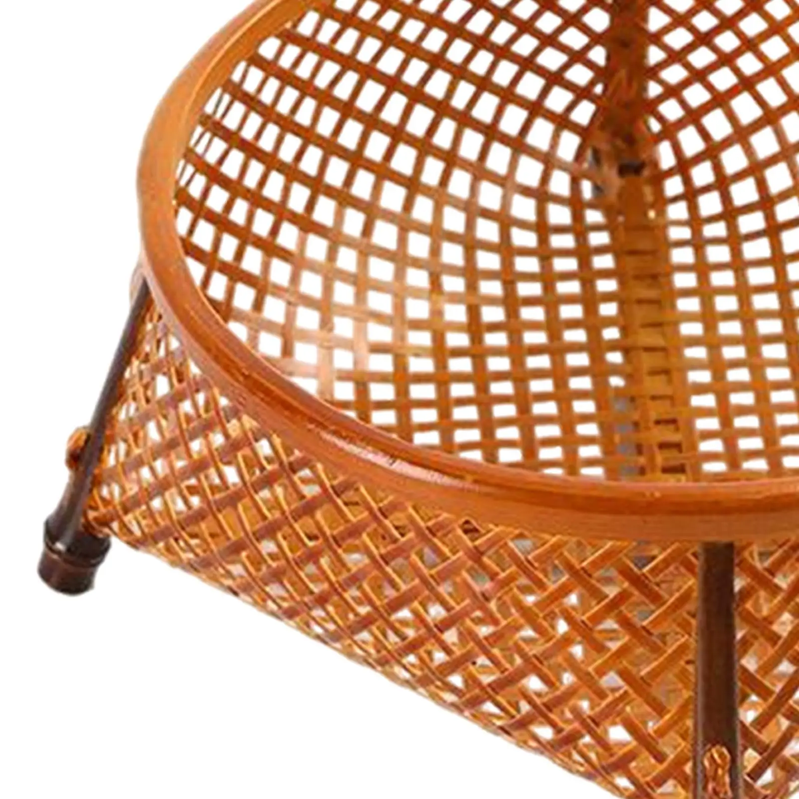 Rattan Basket Wicker Basket Storage Basket Decorative Serving Tray Woven Bowl for Food Bread, Vegetables Fruits Coffee Table