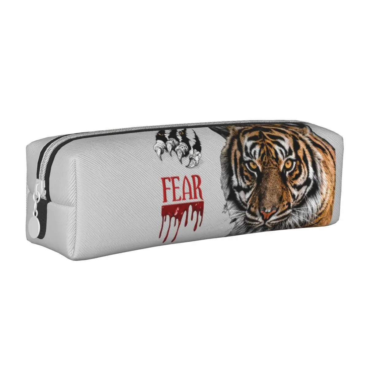 

Amazing Tiger Scary Cat Pencil Case Fun Pen Pencil Bags Student Big Capacity Office Zipper Pencil Box