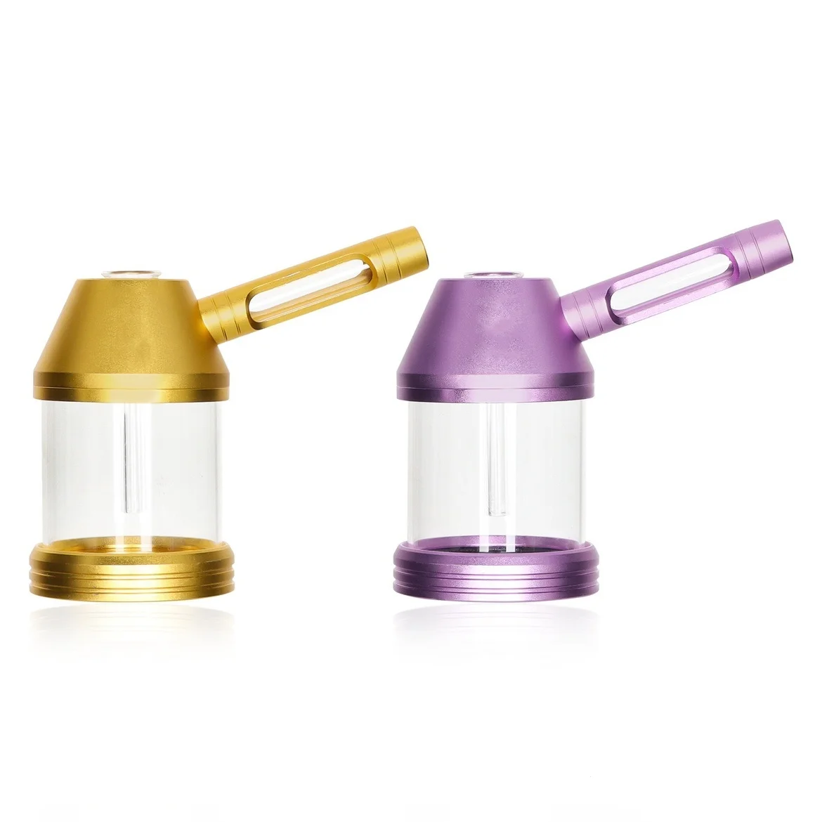 Smoking Pipe Kit Aluminum Alloy Glass Dry Burning Grass Herb Tobacco Pipes Hookah Set Portable Shisha Smoke Pipa for Gifts tobacco pipe herb smoking pipe smoking pipe glass smoking pipe