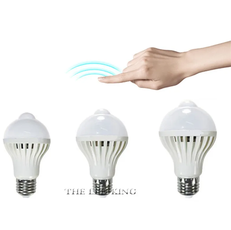 Led 전구 모션 센서 홈 장식 스마트 PIR 램프 E14 E27 자동 사운드 빛 3W 5W 7W 9W 12W 110V 220V 레이더 적외선 바디 램프