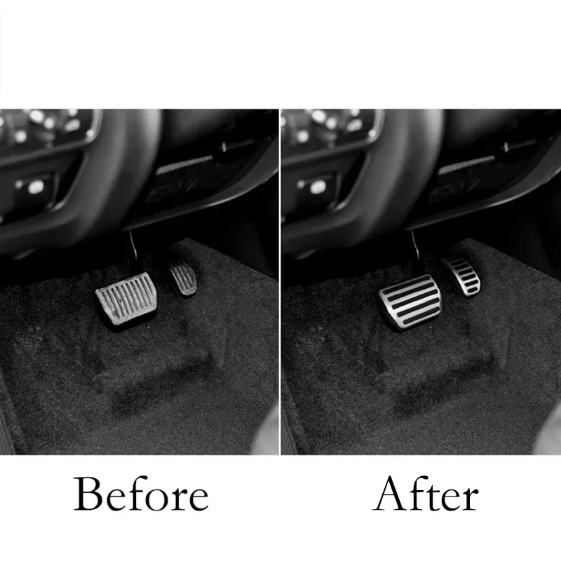 2Pcs Car Refit AT Accelerator Gas Pedals for Volvo XC40-Oil Footrest Plate Clutch Throttle Brake Treadle Accessories