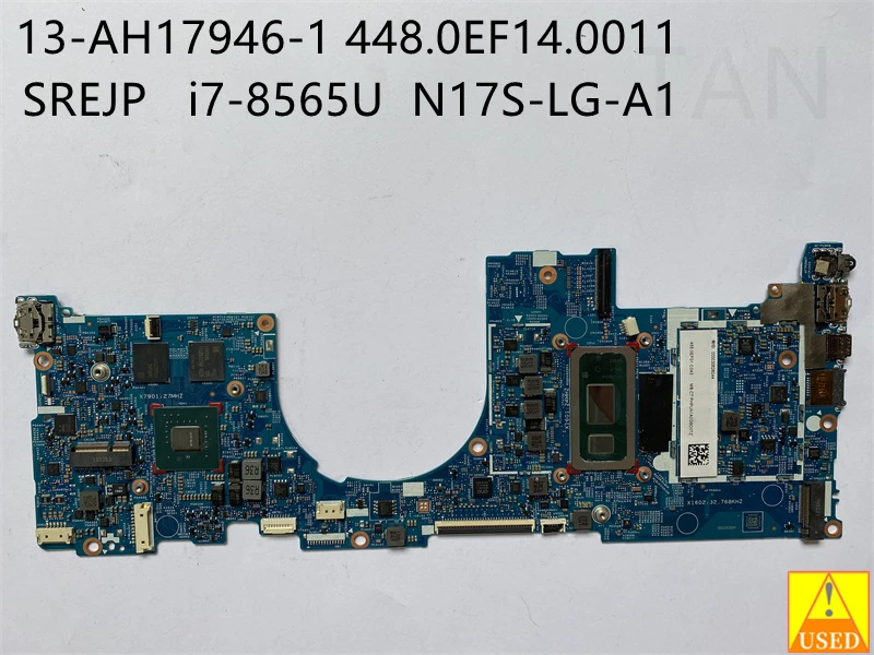 

USED Laptop Motherboard 17946-1 448.0EF14.0011 FOR 13-AH SREJP i7-8565U Fully Tested to Work Perfectly