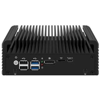 2.5G Fanless Mini PC Intel i3 N355 N305 N150 N100 4xi226-V LANs DDR5 Type-C 6*USB 2*NVMe 2*SATA Firewall Router Proxmox pfSense 2