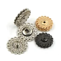 10PCS Metal Cross Concealed Buttons Creative Snowflake Shape Invisible Snap Button Women's Coat Sweater Clothes Decoration 2