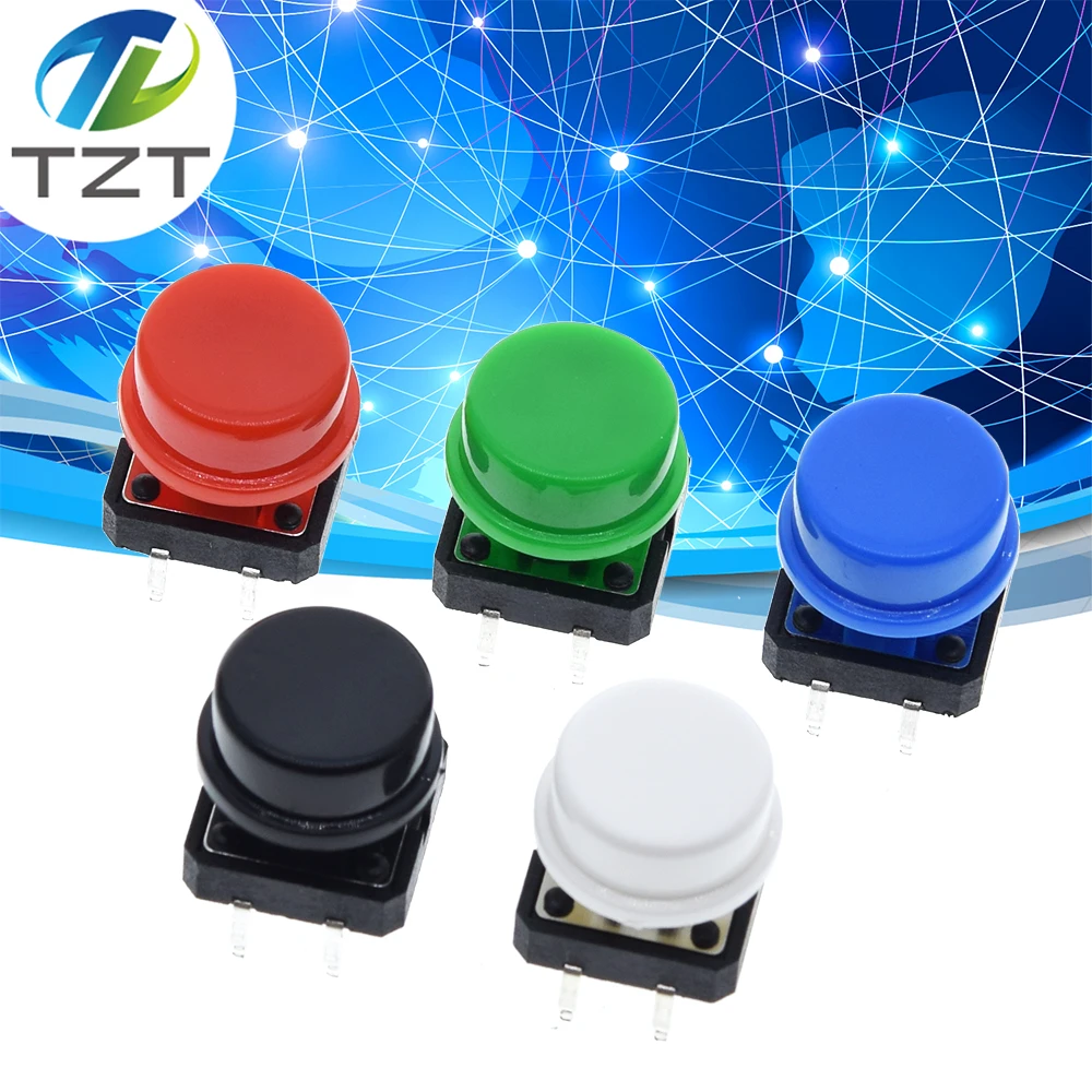 25PCS Tactile Push Button Switch Momentary 12*12*7.3MM Micro switch ...
