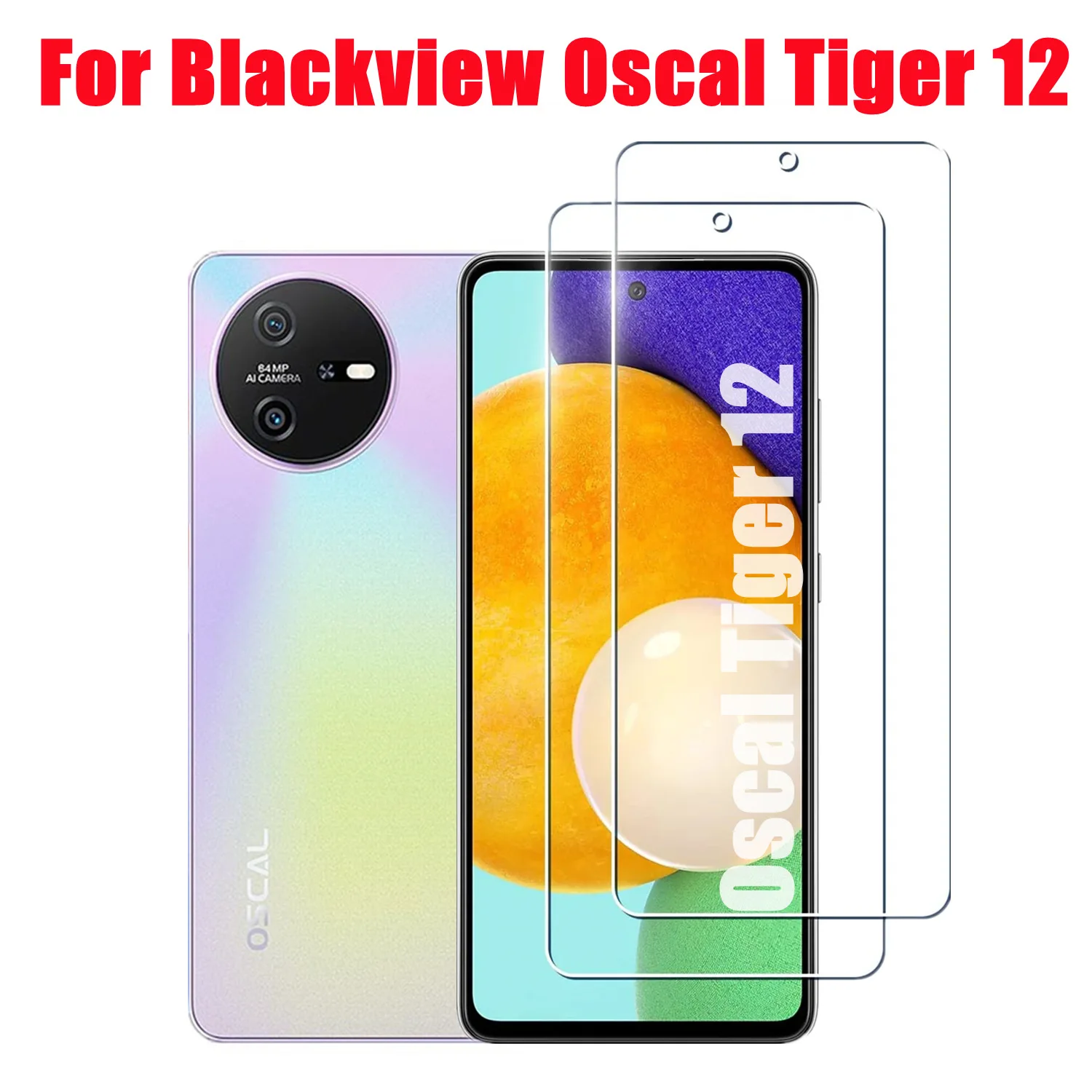 2/4 個 Blackview Oscal Tiger 12 強化ガラス Blackview Oscal Tiger