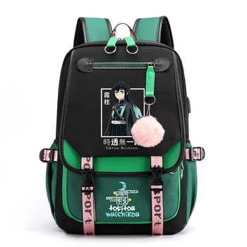 New Fashion Tokitou Muichirou Zaino Outdoor Street Cool Anime Zaino Tokitou Muichirou Zaino USB Zaini scolastici 1