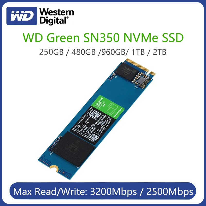 Western Digital SSD WD Green SN350 1 TB Disques SSD Western Digital