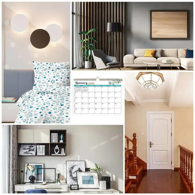 Wall Calendar January to December Aesthetic to Track Appointments Art Home Wall
