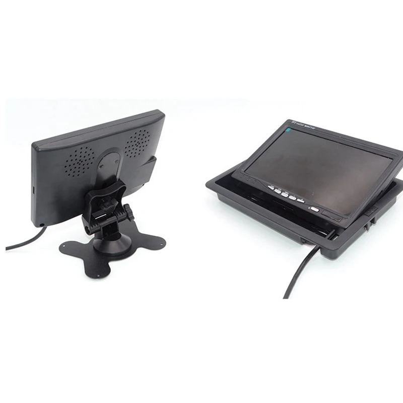 Mini TV 7 Inch HD Monitor 800X480 Portable Car LCD Screens on DVD/CMMB Two Input for Passenger Cars Trucks