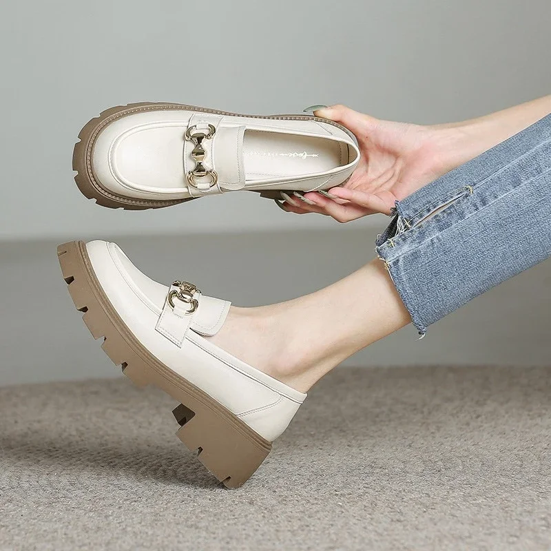 Spring and Autumn 2023 Deep Mouth Sweet Bow Knot Women's Strap Heel Shoes Fashion Temperament Mary Jane Square Heel Round Toe