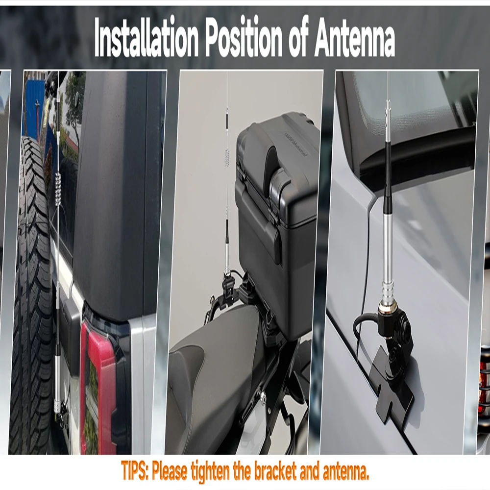 VHF UHF Car Antenna Mobile Transceiver Whip Holder