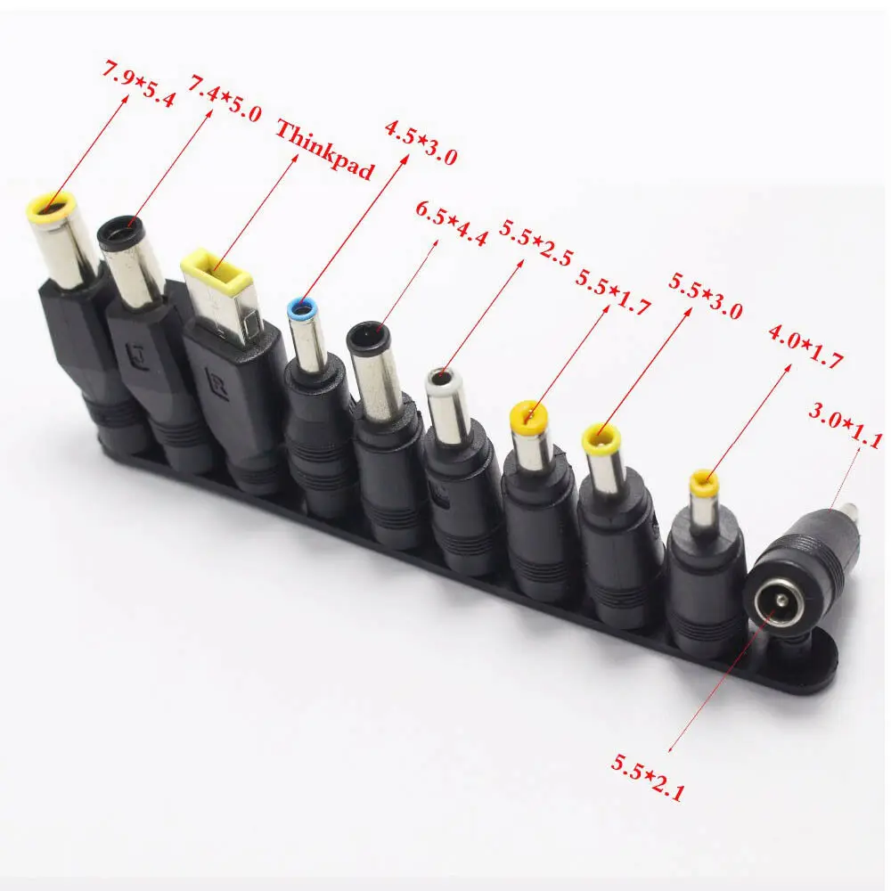

10PCS DC 5.5x2.1mm Jack Plug For AC Power Laptop Adapter Tips Chargers Universal