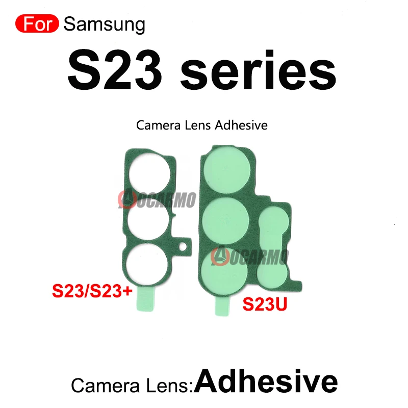 후면 카메라 렌즈 접착 스티커, 삼성 갤럭시 S23 플러스 울트라 S23 + S23U 교체 부품, 5 개