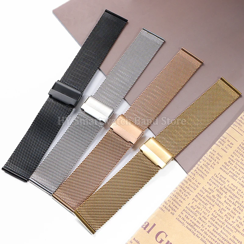 Universal Quick Release Milanese Mesh Steel Strap Bracelet