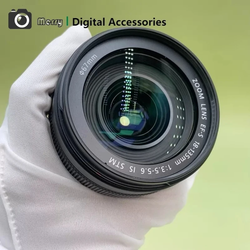 95% 새 상품 EF-S 18-135mm f3.5-5.6 IS STM 광각 망원 줌 렌즈 IS 손떨림 방지 기능 탑재 캐논 80D 77D 90D 600D 700D DSLR 용
