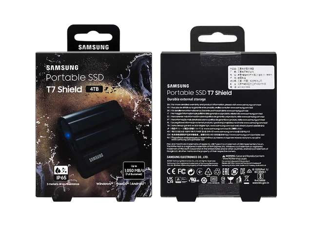 Samsung tragbare SSD T7 Shield 4TB externe SSD USB 3,2 Gen 2 Typ-C 