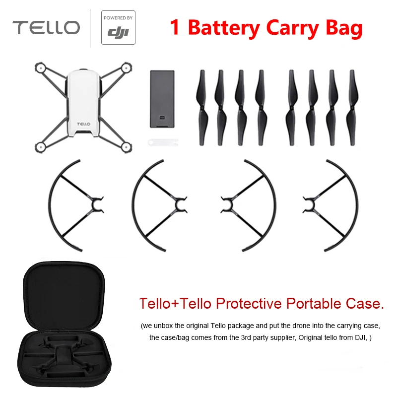 ตัวเลือกสินค้า โดรนขนาดเล็ก DJI Tello Mini พับได้ ควบคุมผ่านแอพ WIFI พร้อมกล้อง 720P