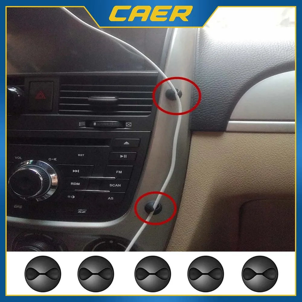 5/10/20Pcs Car Wire Tie Clip Fixer Organizer Black Clamp Cord Cable Line Holder Computer USB Line Fastener Auto Home Accessories 1 5/10/20Pcs Car Wire Tie Clip Fixer Organizer Black Clamp Cord Cable Line Holder Computer USB Line Fastener Auto Home Accessories 1