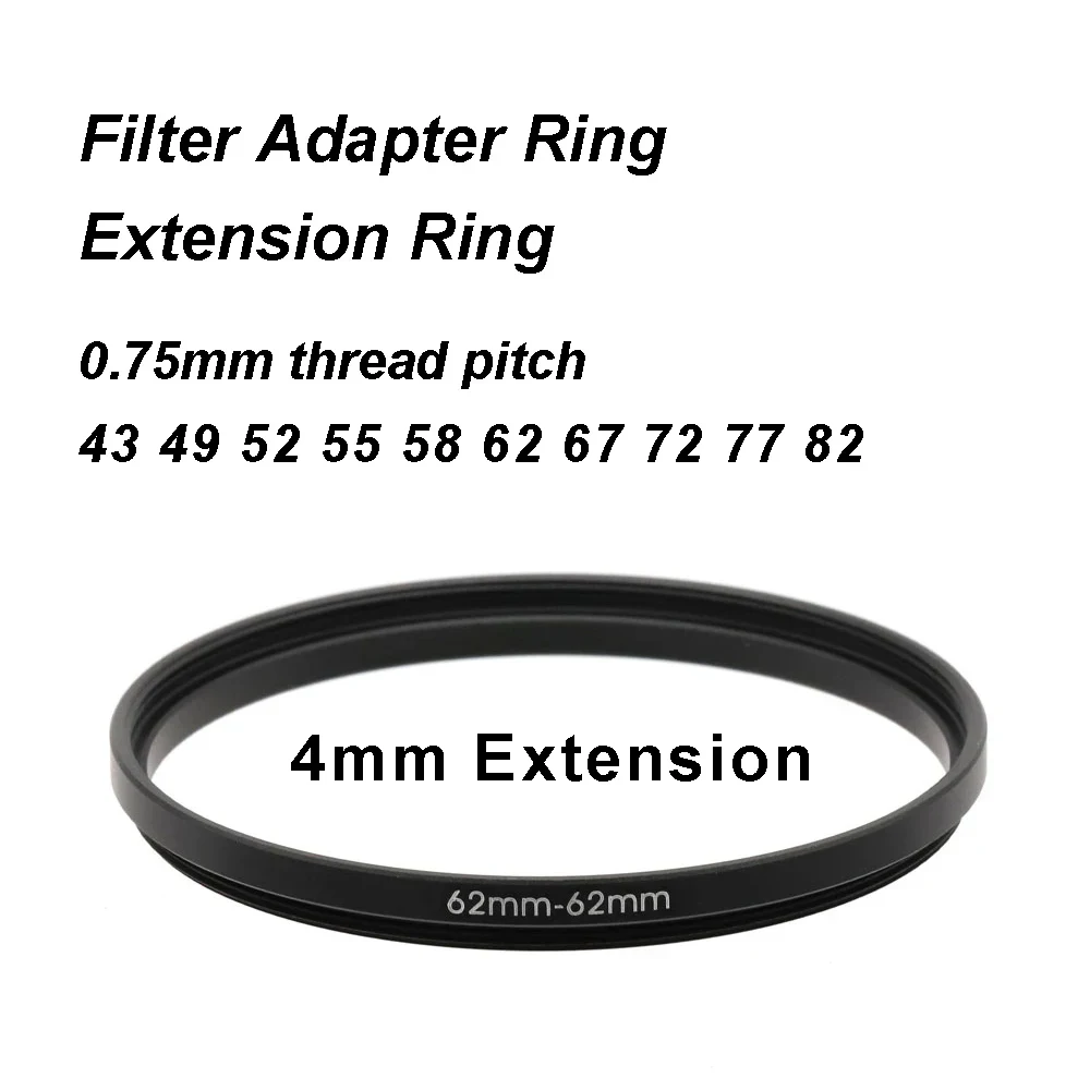 2 Pezzi) 43-58 Mm Step Up Ring Adapter, Anello Filtro Step Up Da 43 Mm A 58 Mm, Anello Da 43 Mm Maschio 58 Mm Femmina Per Obiettivo DSLR E Filtri A
