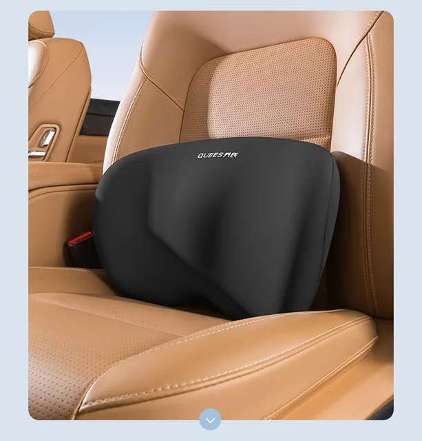 Car Lumbar Support Driver Seat Back Waist Cushion Auto Backrest CushionWave  Arc Protrusion for Strong Support