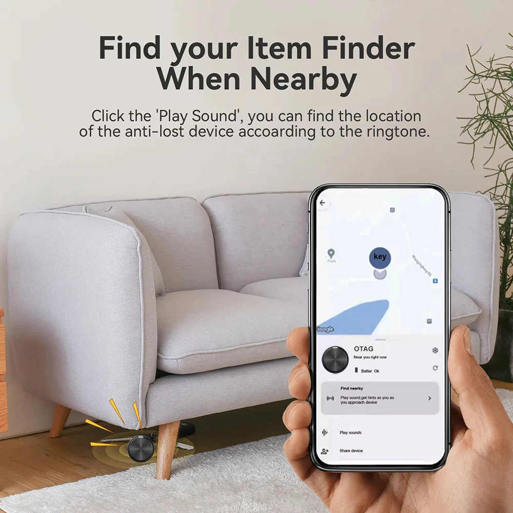 Smart Bluetooth Anti-Lost Key and Item Finder with App Integration