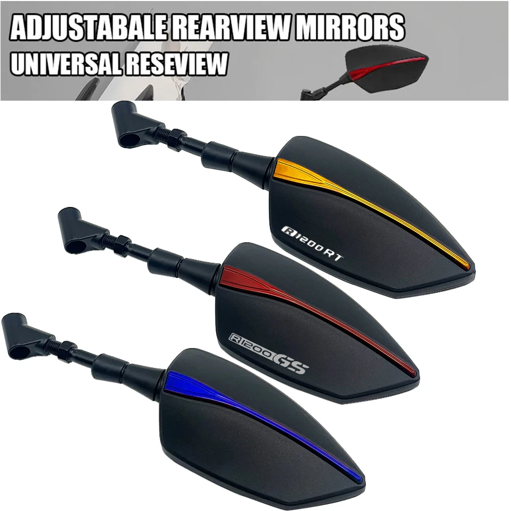 

Universal 10mm Motorcycle Rearview Mirror Left&Right Rear View Mirrors Housing Side Mirror FOR BMW R1200GS R 1200GS R1200RT