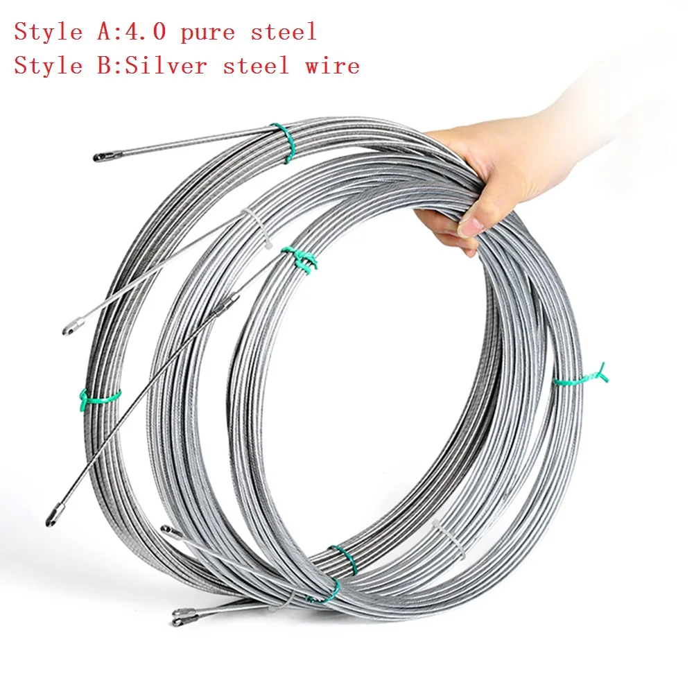 Fish Tape Cable Push Puller Tools Wheel Cable Pushing Household Electricity Accessories for Wiring Installation
