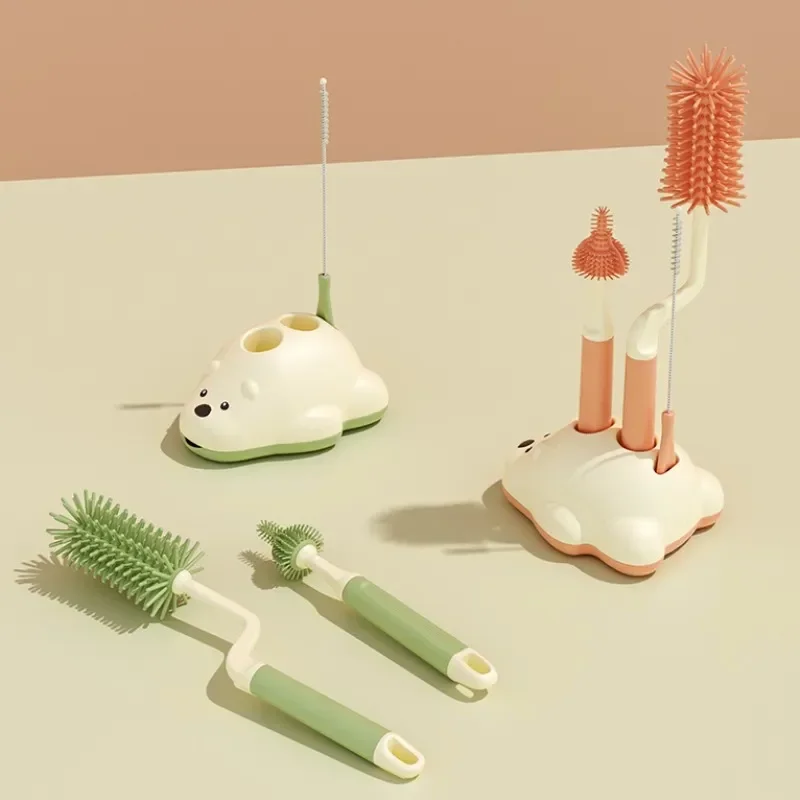 

Набор Щеток Для Чистки детских силиконовых чашек с вращением на 360 градусов