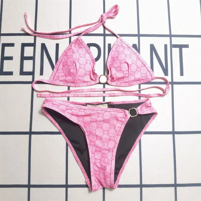 2026 Women's Summer New Sexy and Fashionable Beach Hot Spring Vacation Printed Fashion Bikini Set