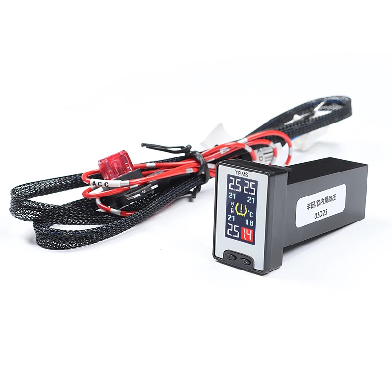 Tire Pressure Monitoring System Digital LCD Screen for 2010-Toyota Land Cruiser Prado 150 Car Security Alarm System
