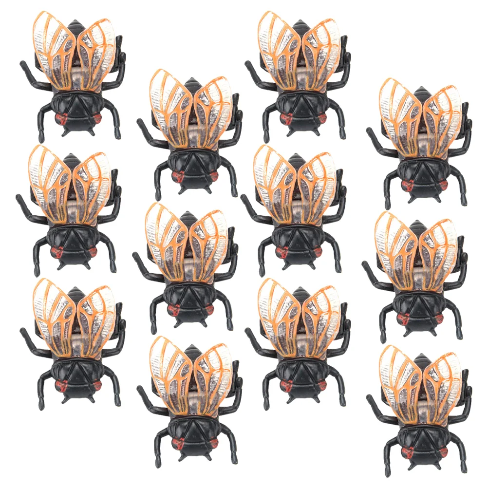 

20 PCS Simulation Golden Cicada Practical Model Bonsai Decoration Sturdy Toy Durable Figurine Pvc